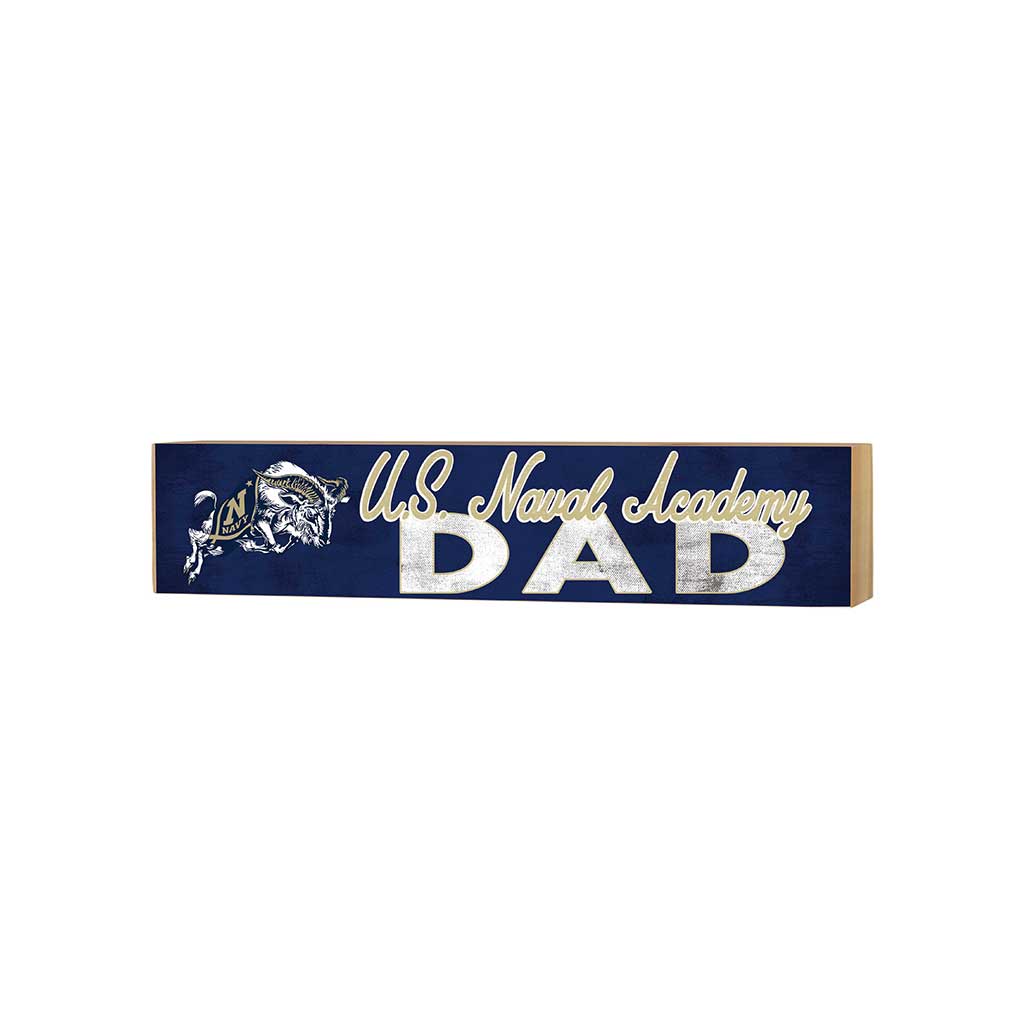 3x13 Block Colored With Logo Dad Naval Academy Midshipmen