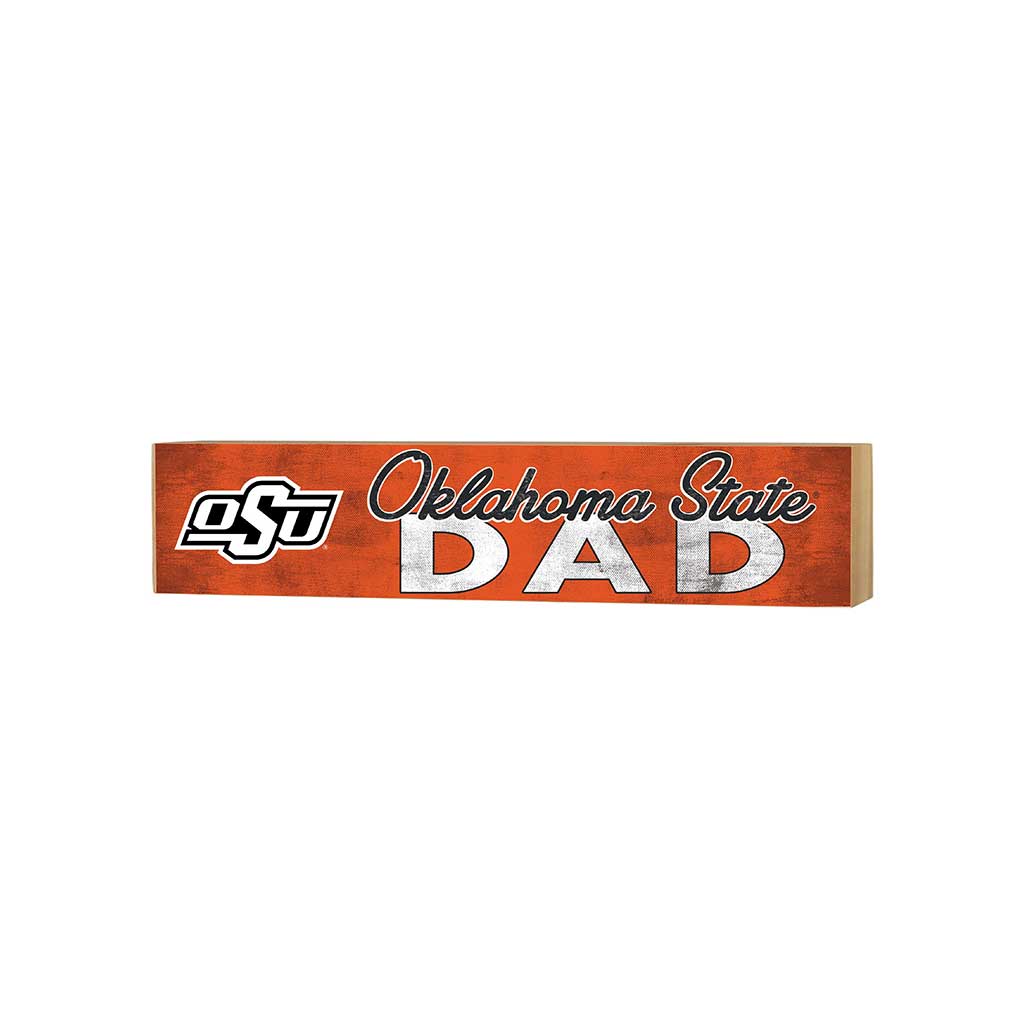3x13 Block Colored With Logo Dad Oklahoma State Cowboys