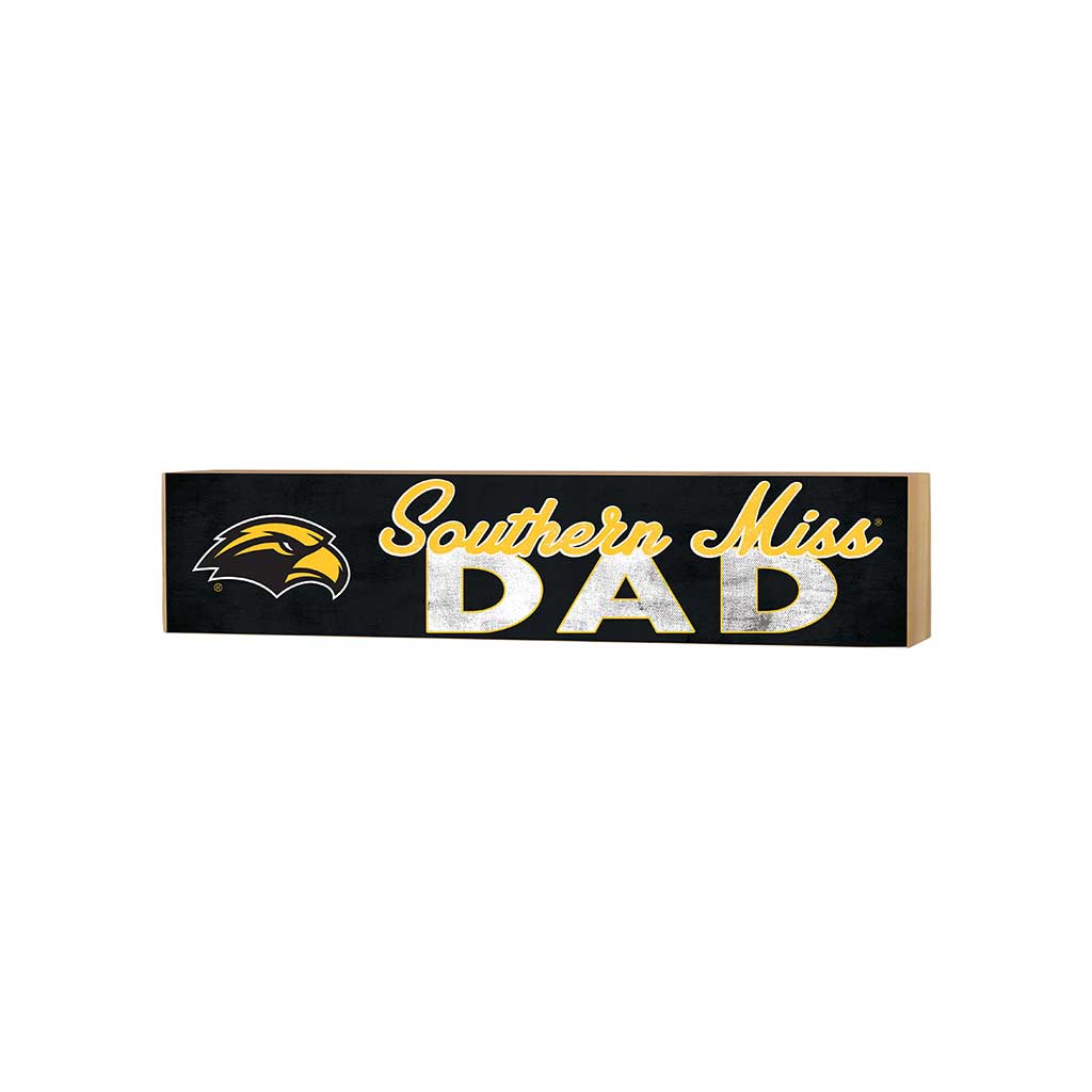 3x13 Block Colored With Logo Dad Southern Mississippi Golden Eagles