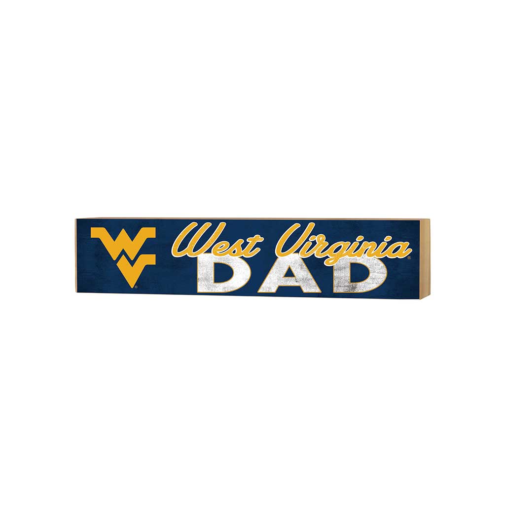 3x13 Block Colored With Logo Dad West Virginia Mountaineers