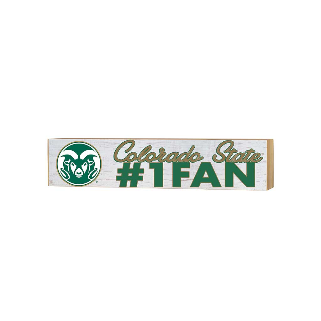 3x13 Block Weathered #1 Fan Colorado State-Ft. Collins Rams