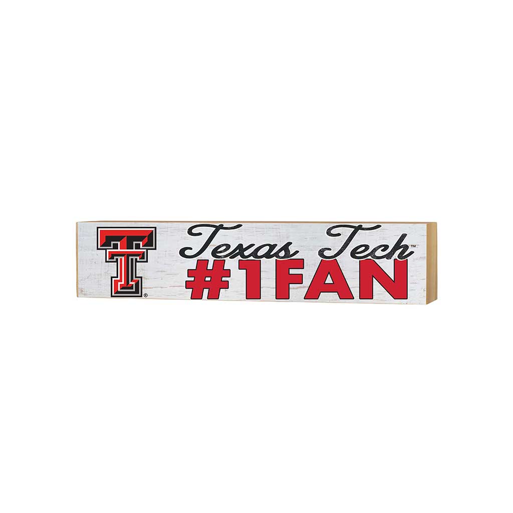 3x13 Block Weathered #1 Fan Texas Tech Red Raiders
