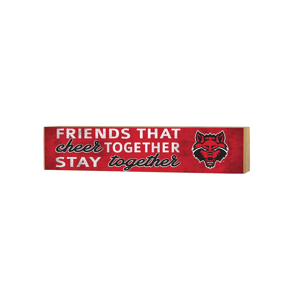 3x13 Block Team Logo Friends That Cheers Arkansas State Red Wolves