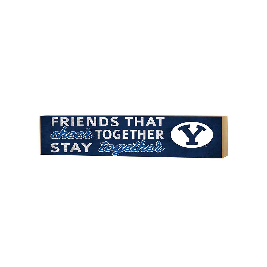 3x13 Block Team Logo Friends That Cheers Brigham Young Cougars