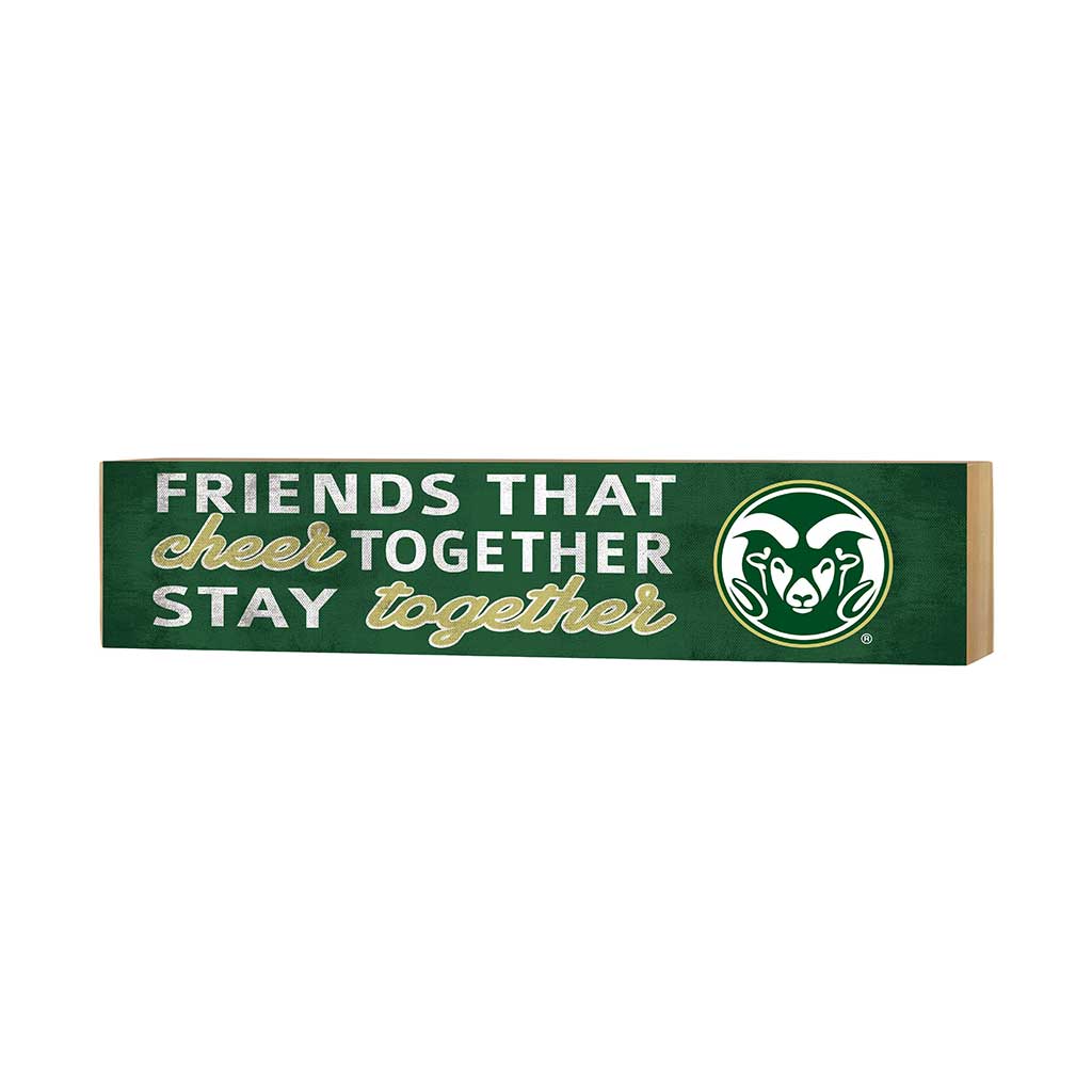 3x13 Block Team Logo Friends That Cheers Colorado State-Ft. Collins Rams