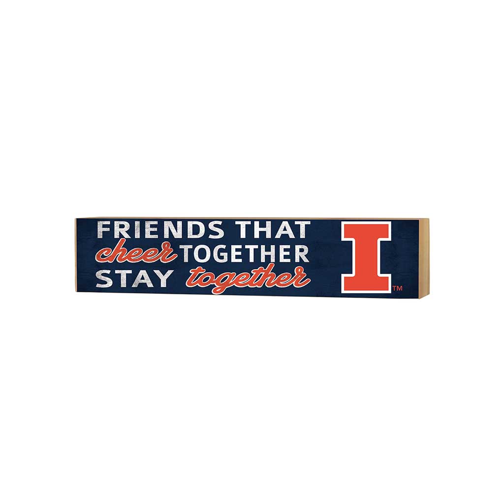 3x13 Block Team Logo Friends That Cheers Illinois Fighting Illini