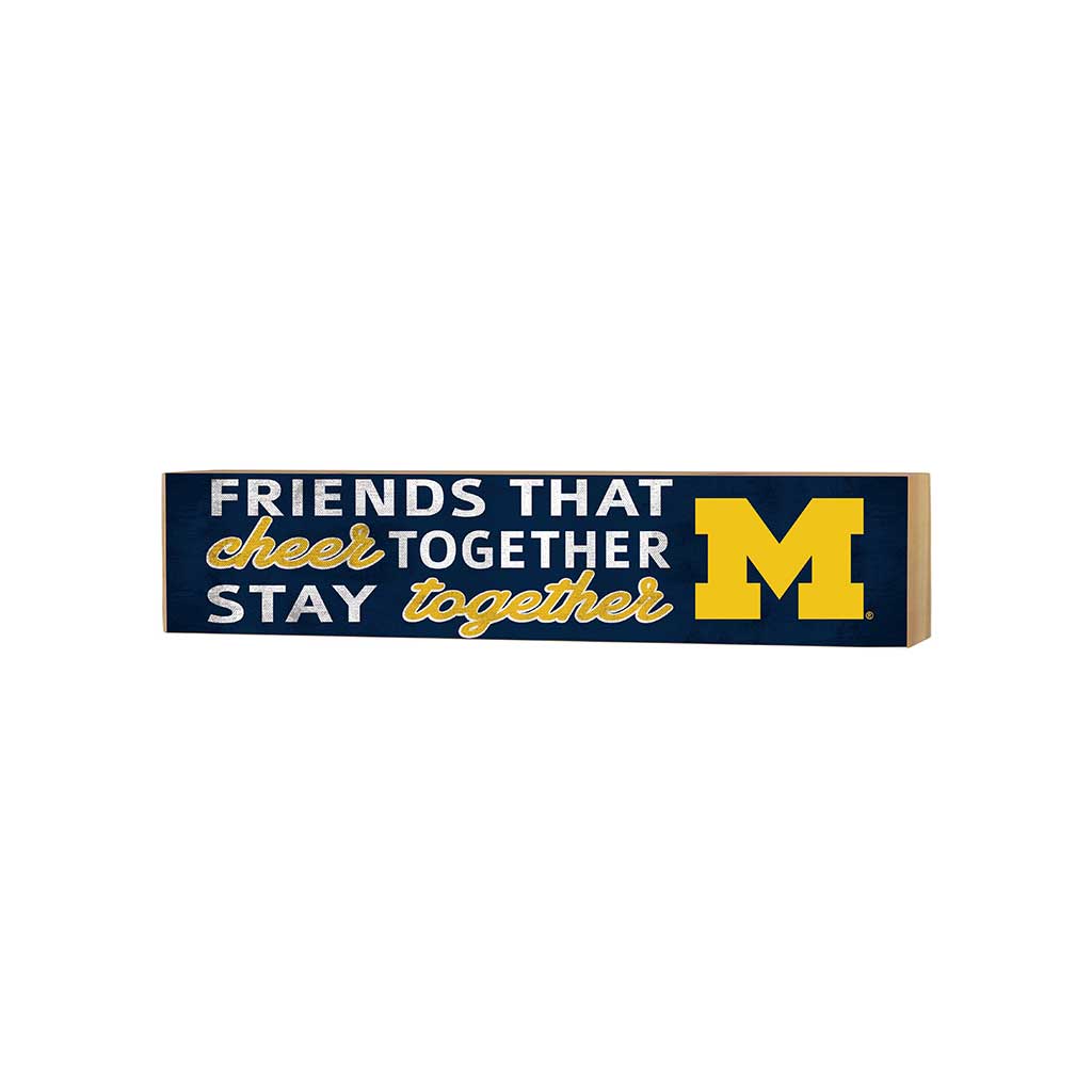 3x13 Block Team Logo Friends That Cheers Michigan Wolverines