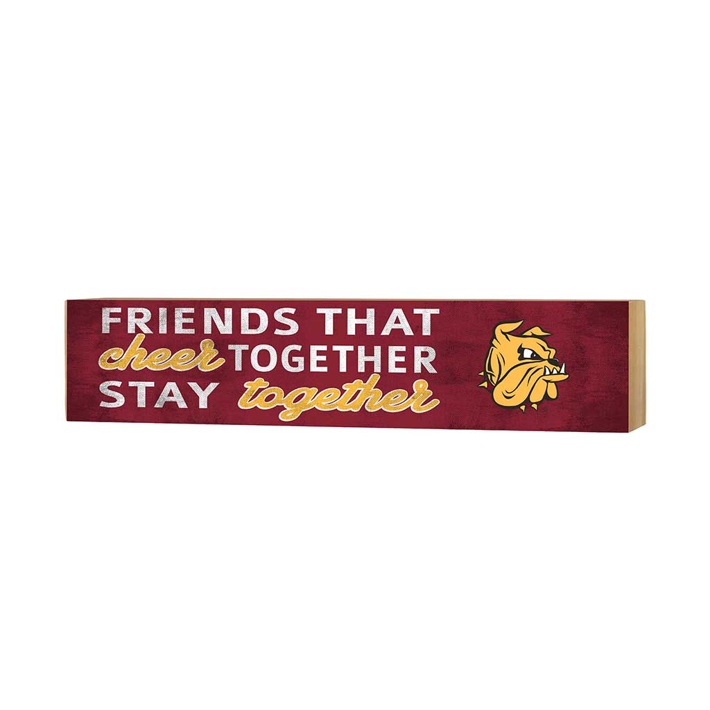 3x13 Block Team Logo Friends That Cheers University of Minnesota Duluth Bulldogs
