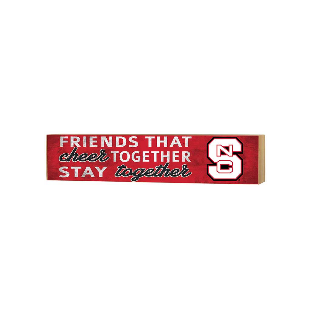 3x13 Block Team Logo Friends That Cheers North Carolina State Wolfpack