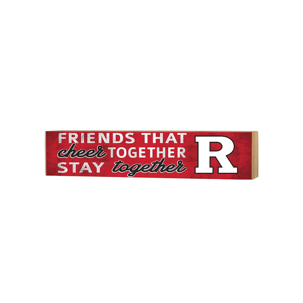 3x13 Block Team Logo Friends That Cheers Rutgers Scarlet Knights