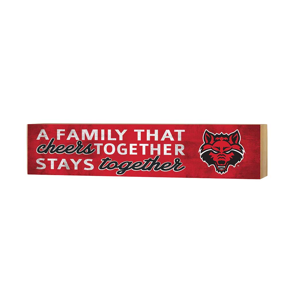 3x13 Block Team Logo Family That Cheers Arkansas State Red Wolves