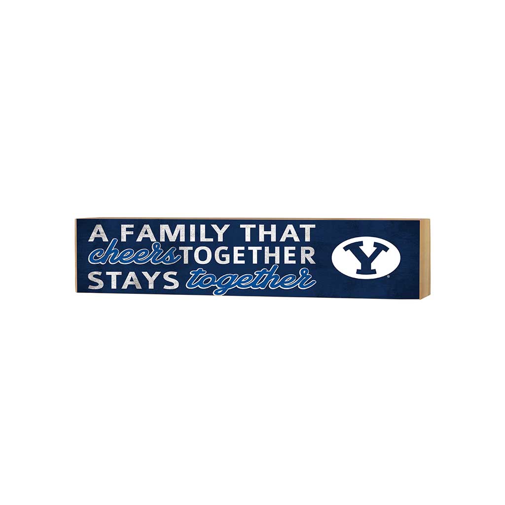 3x13 Block Team Logo Family That Cheers Brigham Young Cougars