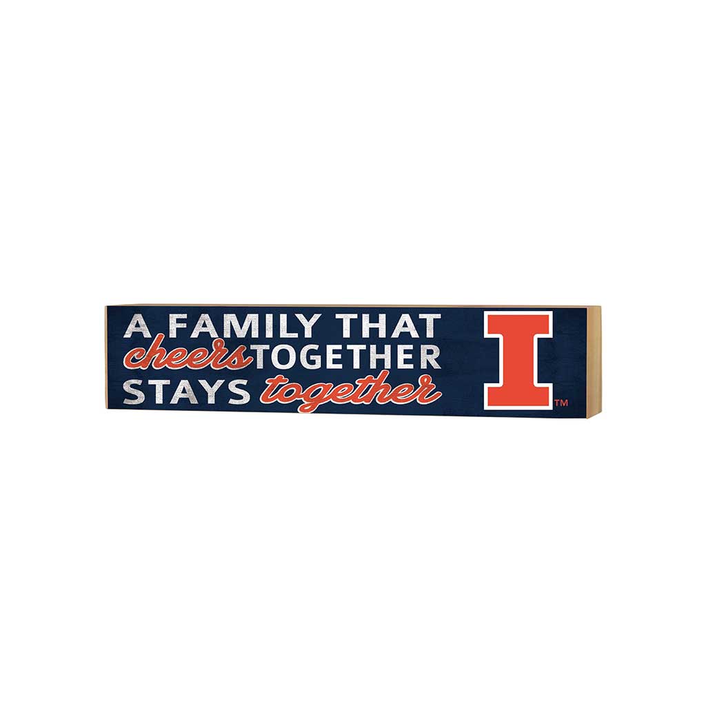 3x13 Block Team Logo Family That Cheers Illinois Fighting Illini