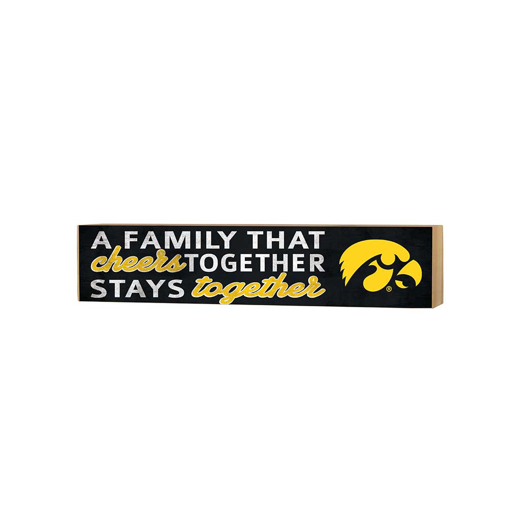 3x13 Block Team Logo Family That Cheers Iowa Hawkeyes