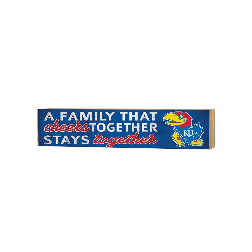 3x13 Block Team Logo Family That Cheers Kansas Jayhawks