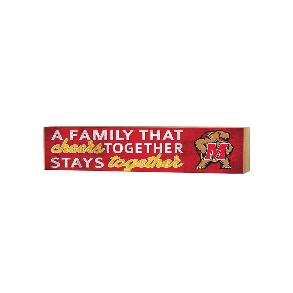 3x13 Block Team Logo Family That Cheers Maryland Terrapins