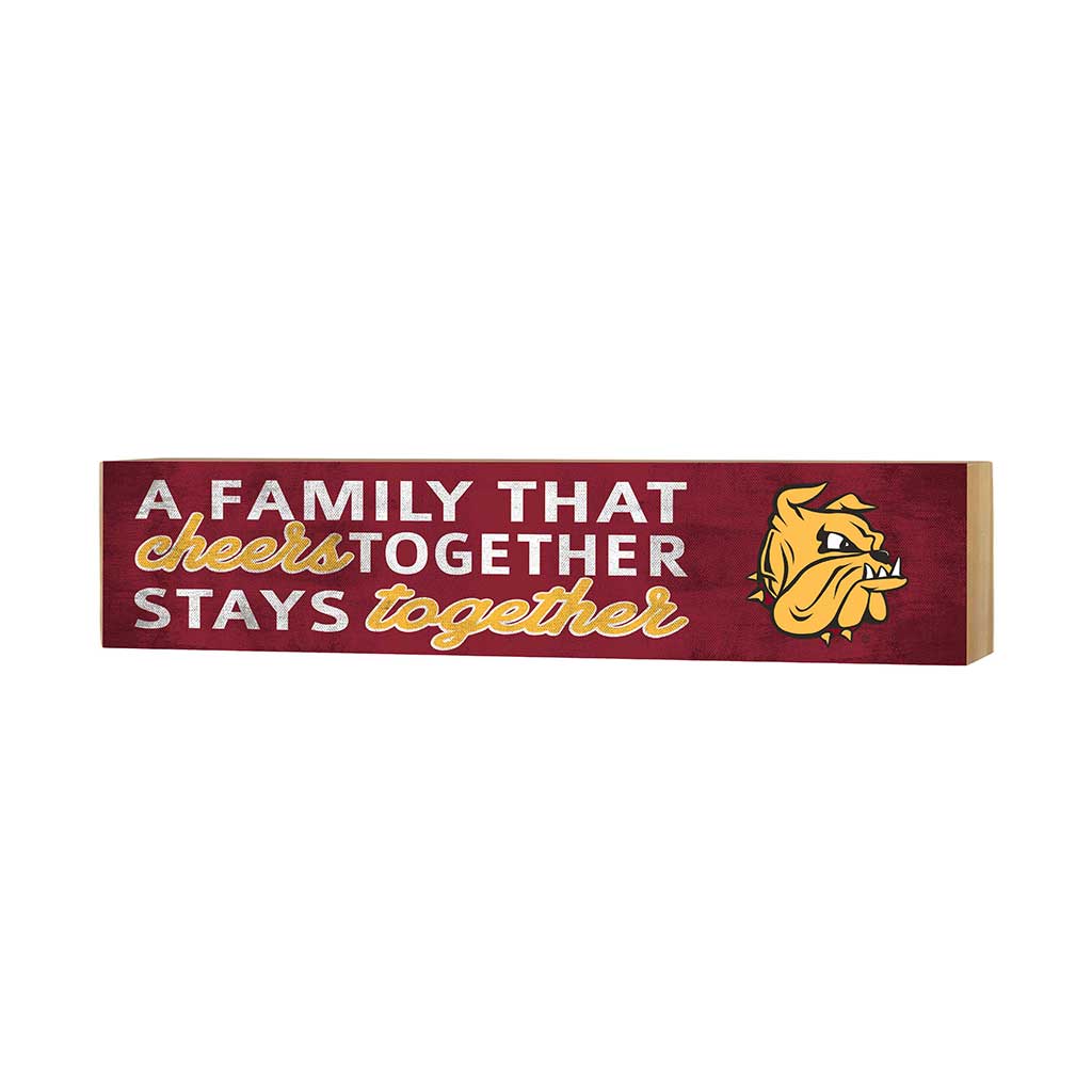 3x13 Block Team Logo Family That Cheers University of Minnesota Duluth Bulldogs