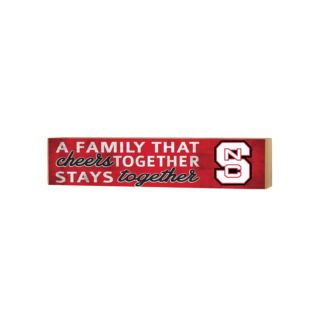 3x13 Block Team Logo Family That Cheers North Carolina State Wolfpack