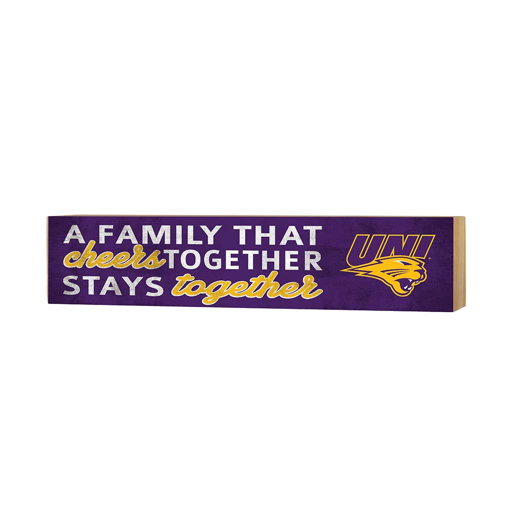 3x13 Block Team Logo Family That Cheers Northern Iowa Panthers