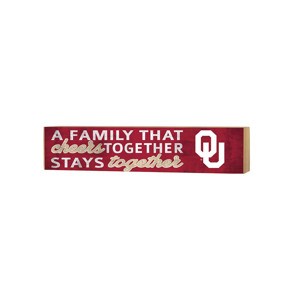 3x13 Block Team Logo Family That Cheers Oklahoma Sooners
