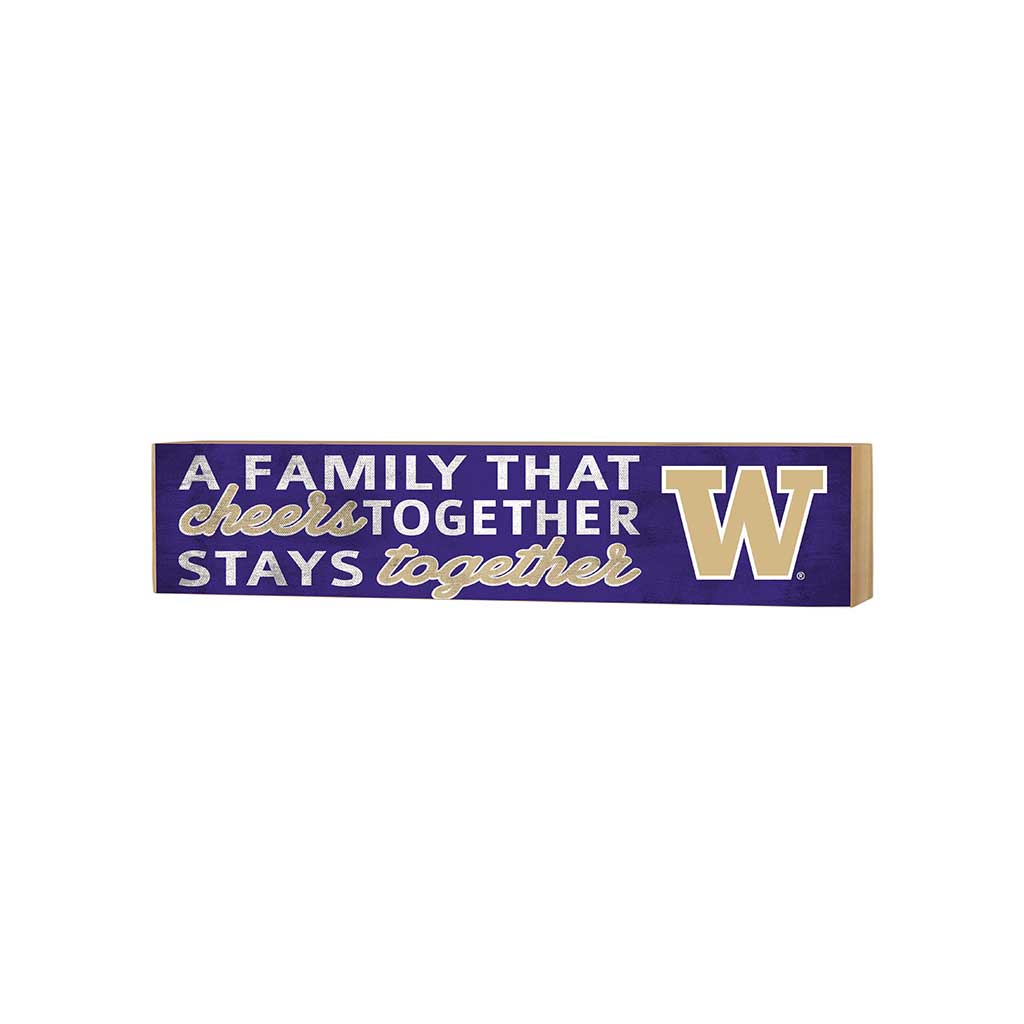 3x13 Block Team Logo Family That Cheers Washington Huskies
