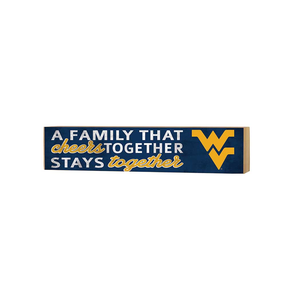 3x13 Block Team Logo Family That Cheers West Virginia Mountaineers