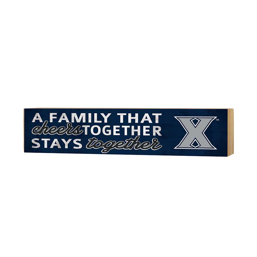 3x13 Block Team Logo Family That Cheers Xavier Ohio Musketeers