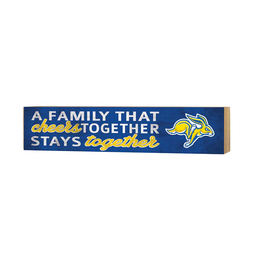 3x13 Block Team Logo Family That Cheers South Dakota State University Jackrabbits