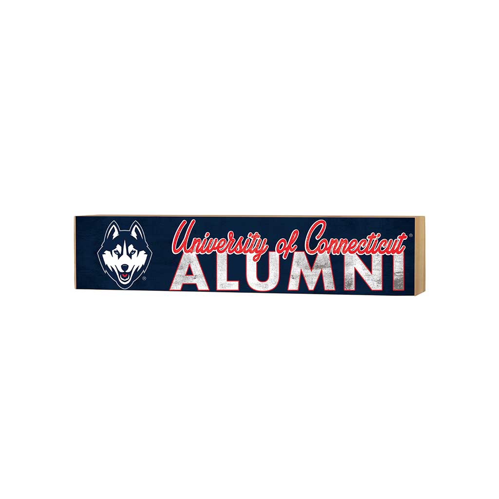 3x13 Block Team Logo Alumni Connecticut Huskies