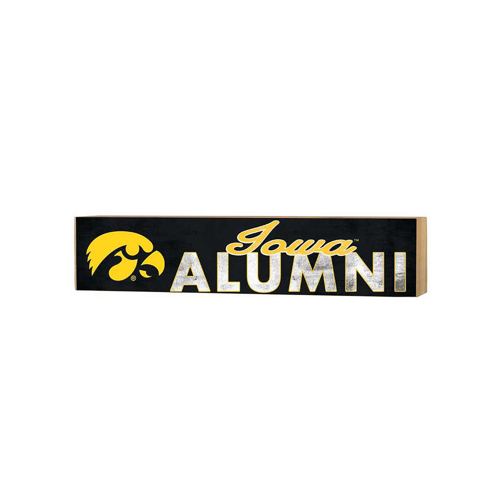 3x13 Block Team Logo Alumni Iowa Hawkeyes