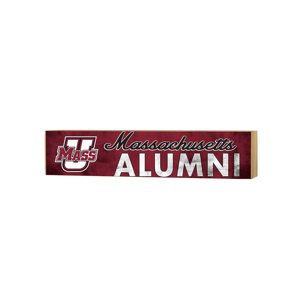 3x13 Block Team Logo Alumni UMASS Amherst Minutemen