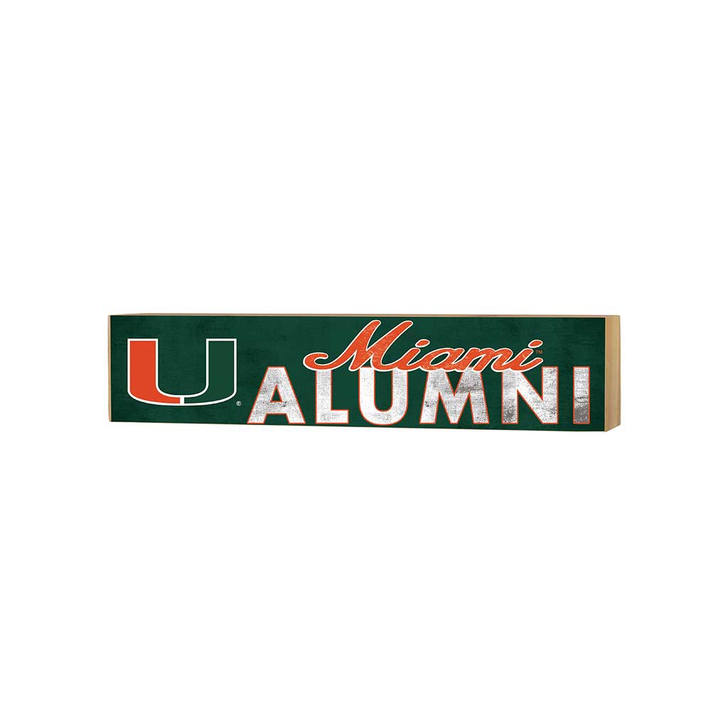 3x13 Block Team Logo Alumni Miami Hurricanes