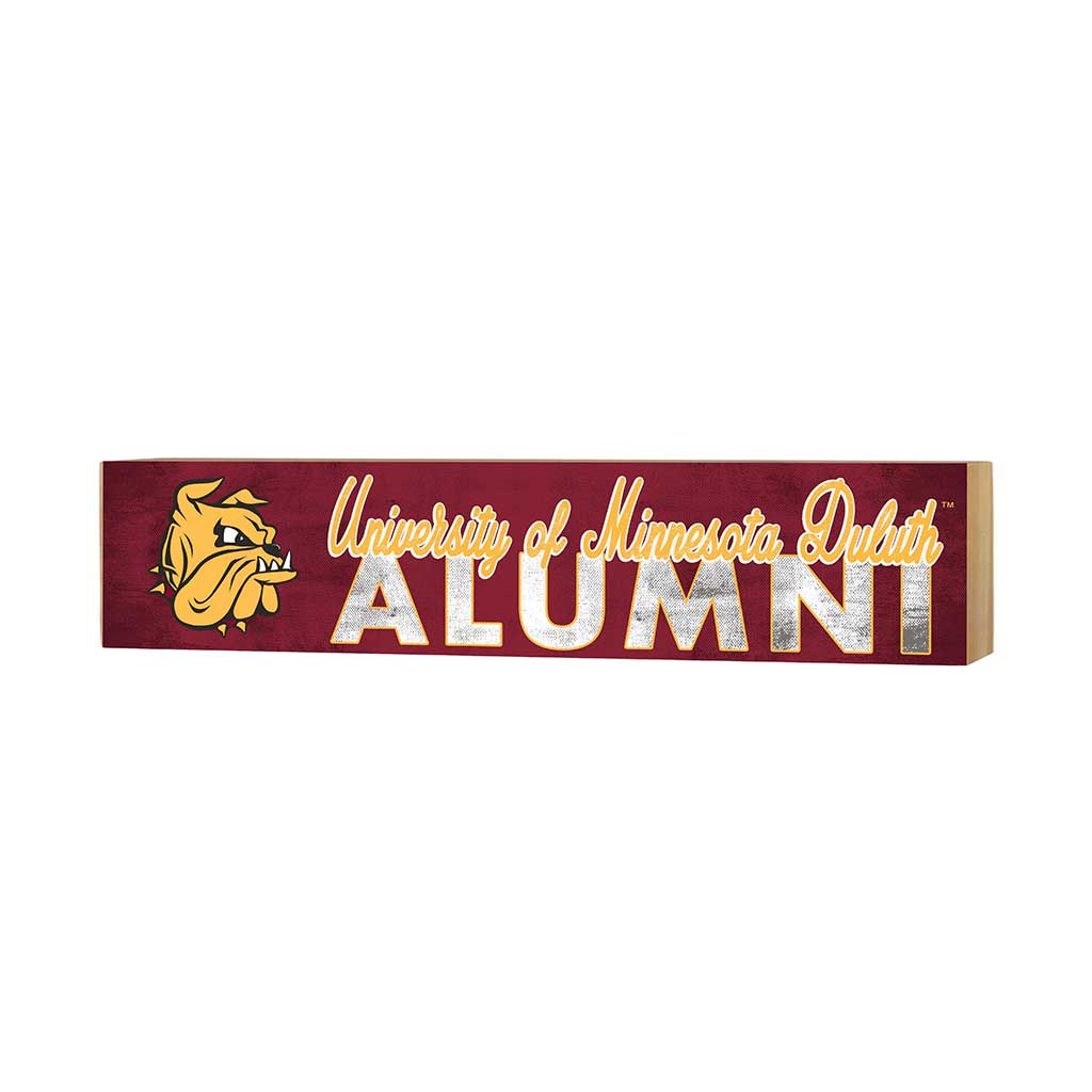 3x13 Block Team Logo Alumni University of Minnesota Duluth Bulldogs