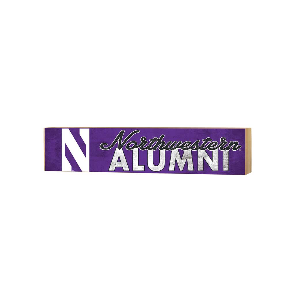 3x13 Block Team Logo Alumni Northwestern Wildcats