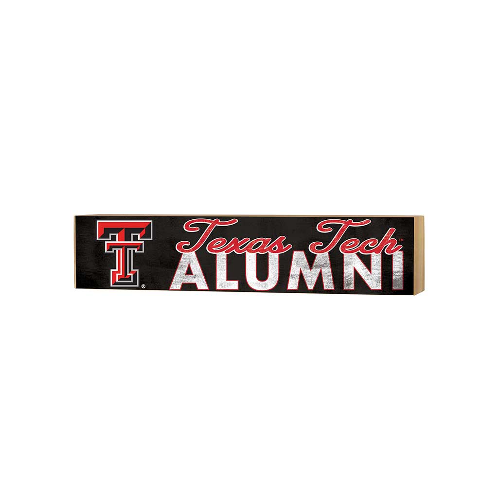 3x13 Block Team Logo Alumni Texas Tech Red Raiders