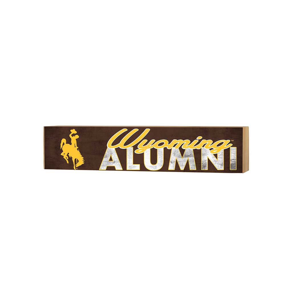 3x13 Block Team Logo Alumni Wyoming Cowboys