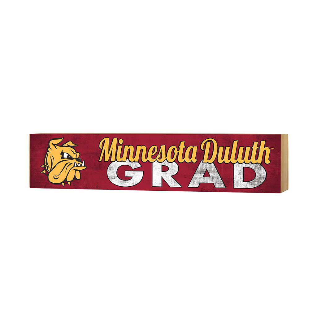 3x13 Block Team Logo Grad University of Minnesota Duluth Bulldogs