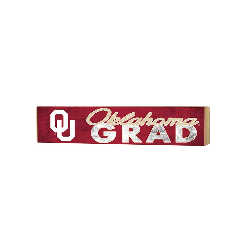 3x13 Block Team Logo Grad Oklahoma Sooners