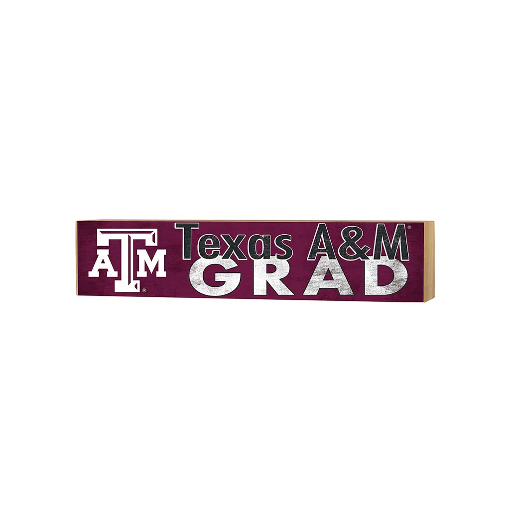 3x13 Block Team Logo Grad Texas A&M Aggies