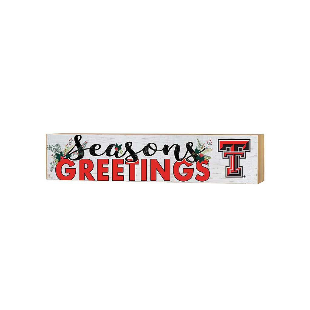3x13 Block Seasons Greetings Texas Tech Red Raiders