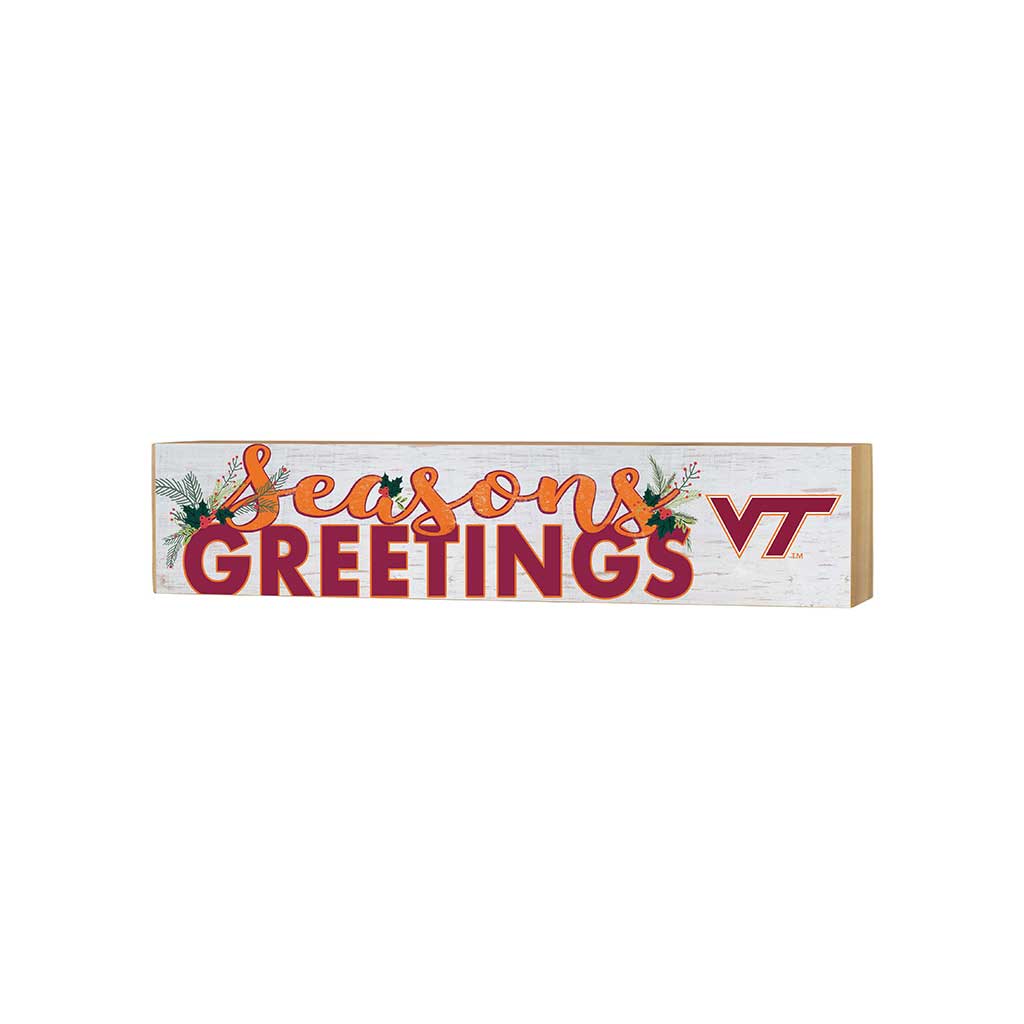 3x13 Block Seasons Greetings Virginia Tech Hokies