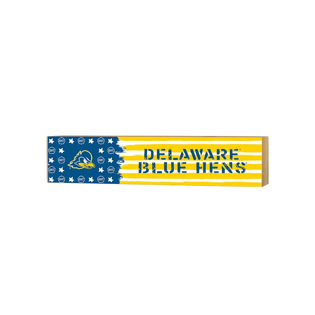 3x13 Block OHT and Team Logo Delaware Fightin Blue Hens