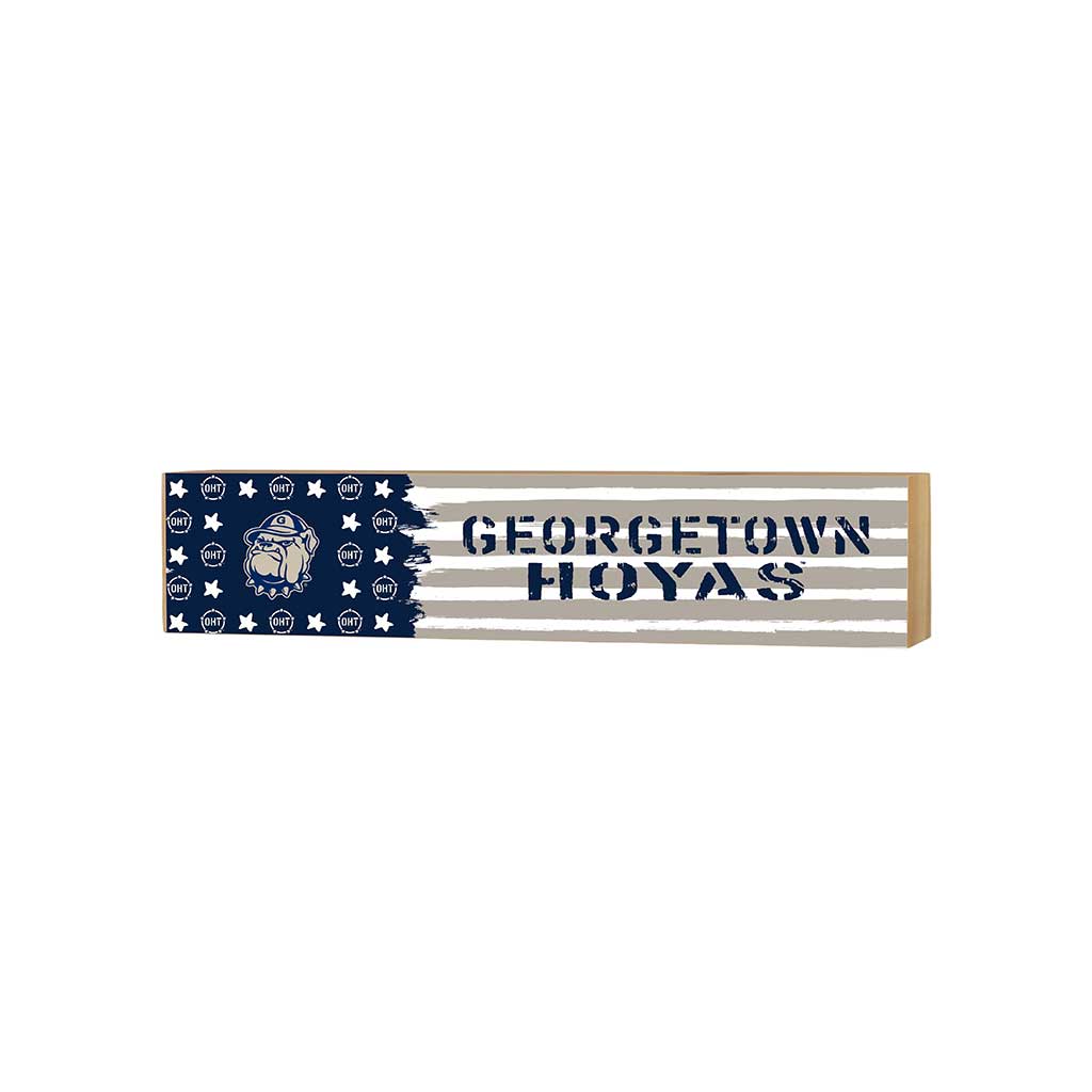 3x13 Block OHT and Team Logo Georgetown Hoyas