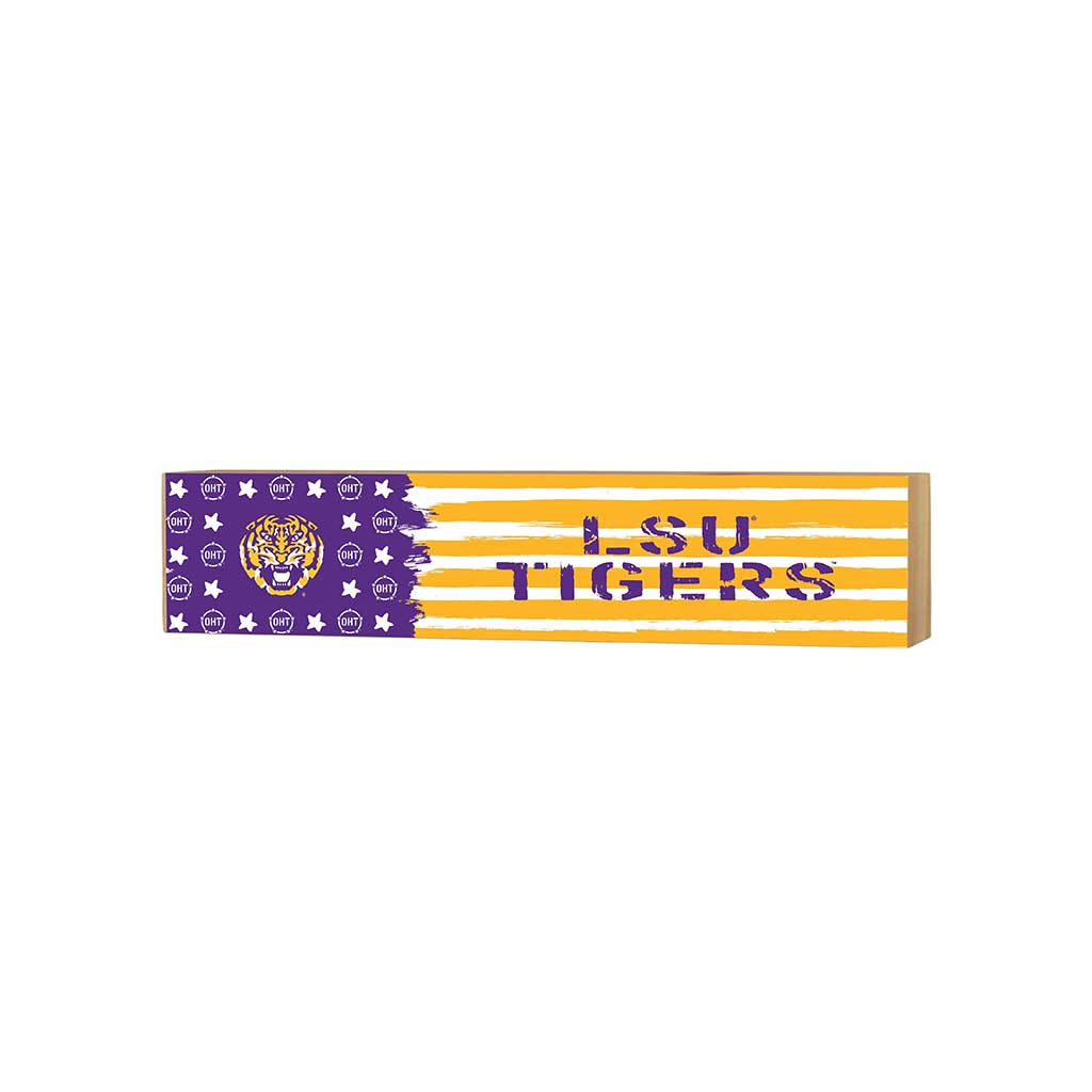 3x13 Block OHT and Team Logo LSU Tigers