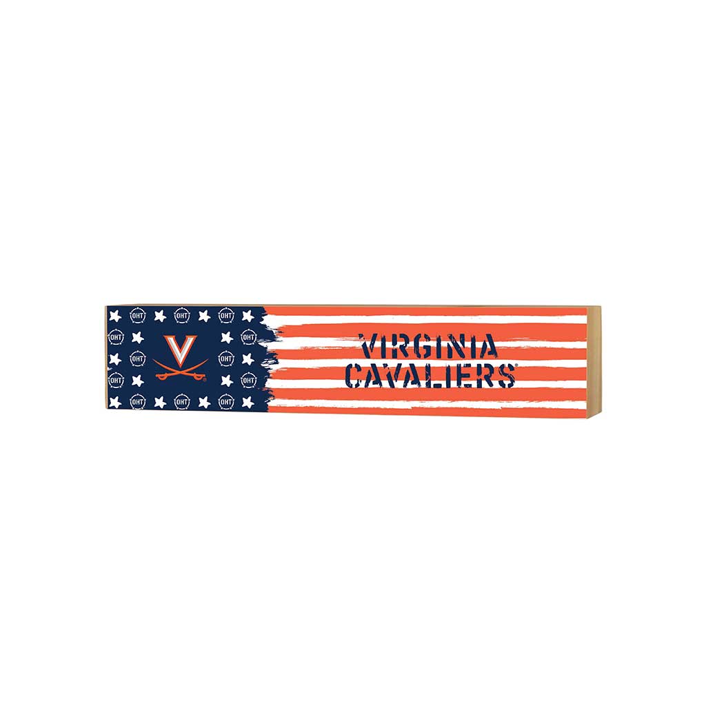 3x13 Block OHT and Team Logo Virginia Cavaliers