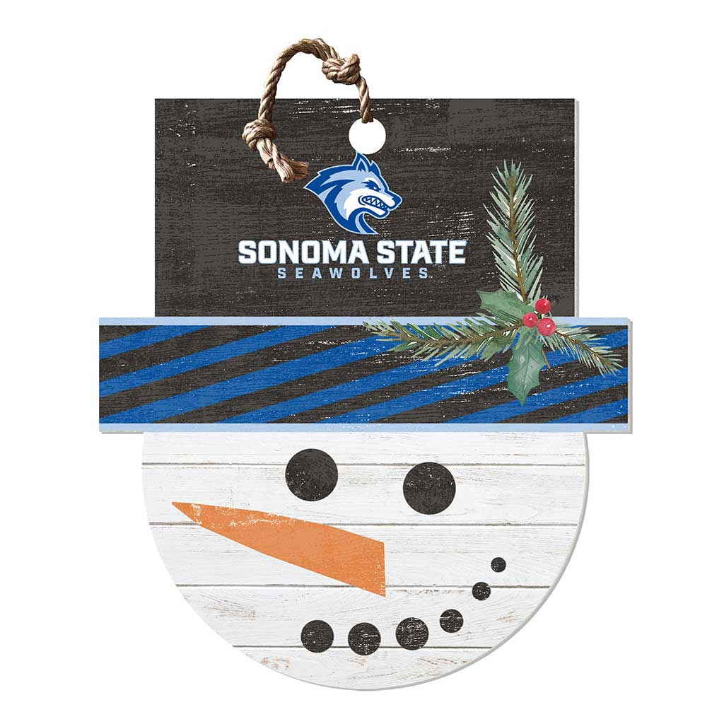 Large Snowman Sign Sonoma State University Seawolves