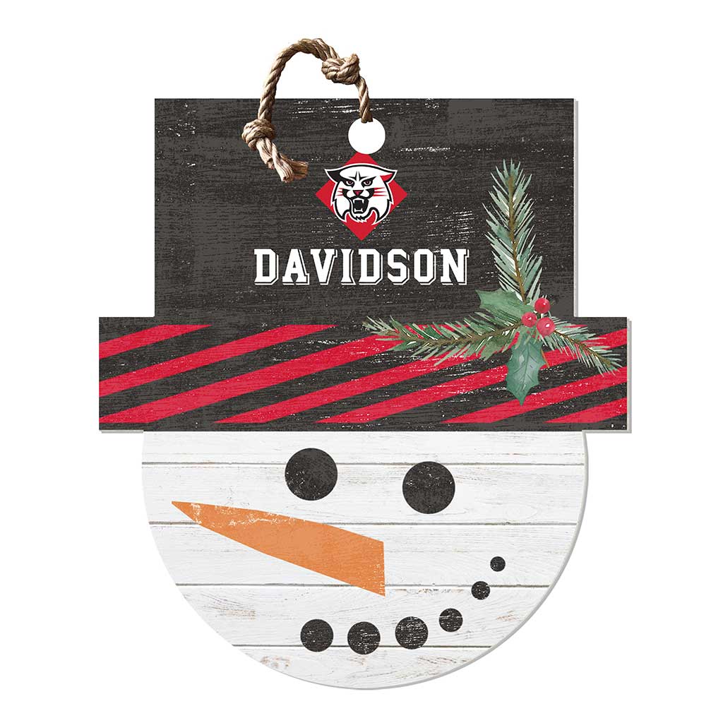 Large Snowman Sign Davidson Wildcats