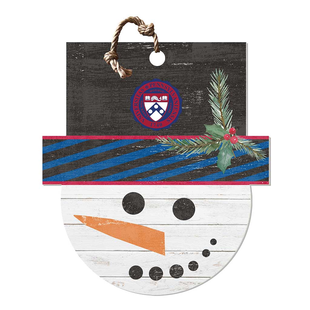 Large Snowman Sign University of Pennsylvania Quakers
