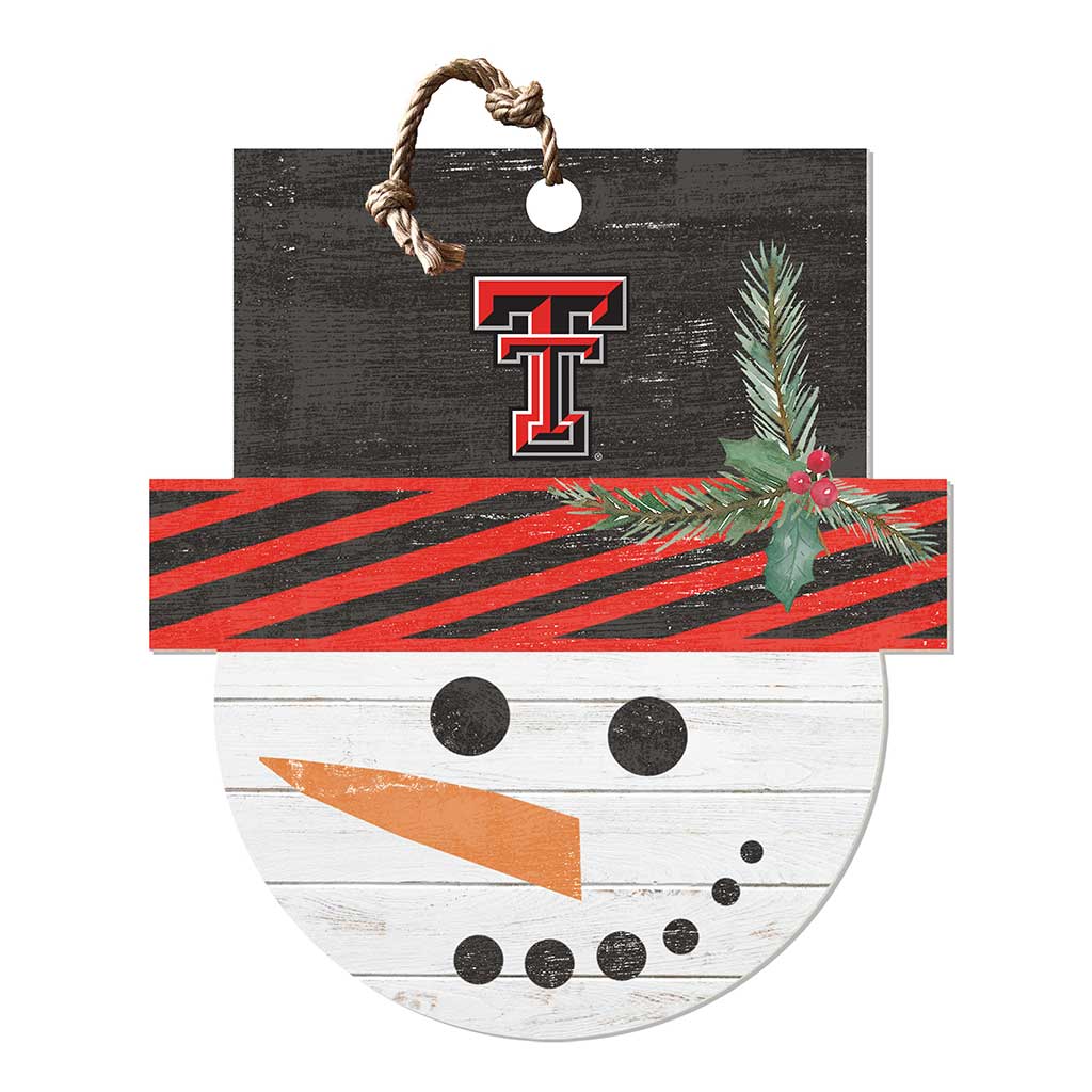 Large Snowman Sign Texas Tech Red Raiders