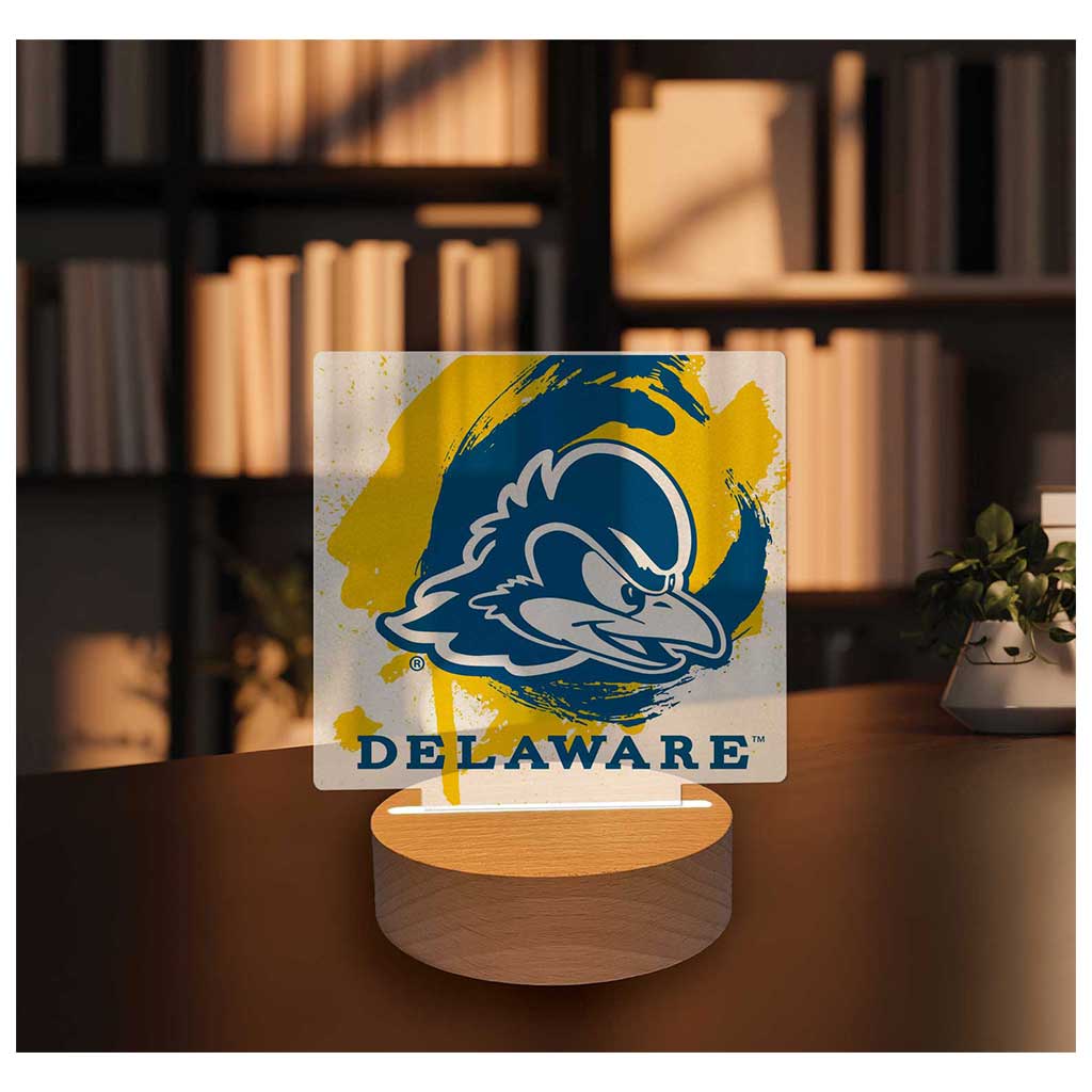 Paint Splash Acrylic Light Up Bundle Delaware Fightin Blue Hens